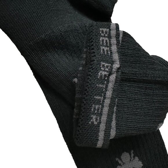 Bombas midcalf socks mens size XL Black Honeycomb stay up antimicrobial X5 new - Picture 5 of 9